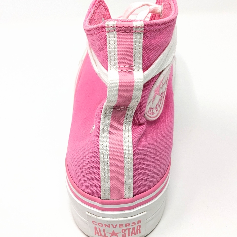 Converse Pink High Top Platform Retro Letterman Womens Sneaker - Picture 3 of 5